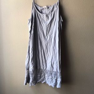 Grey lace dress extender